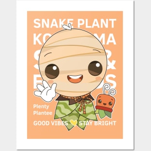 Plenty Plantee Snake Plant Kokedama Posters and Art